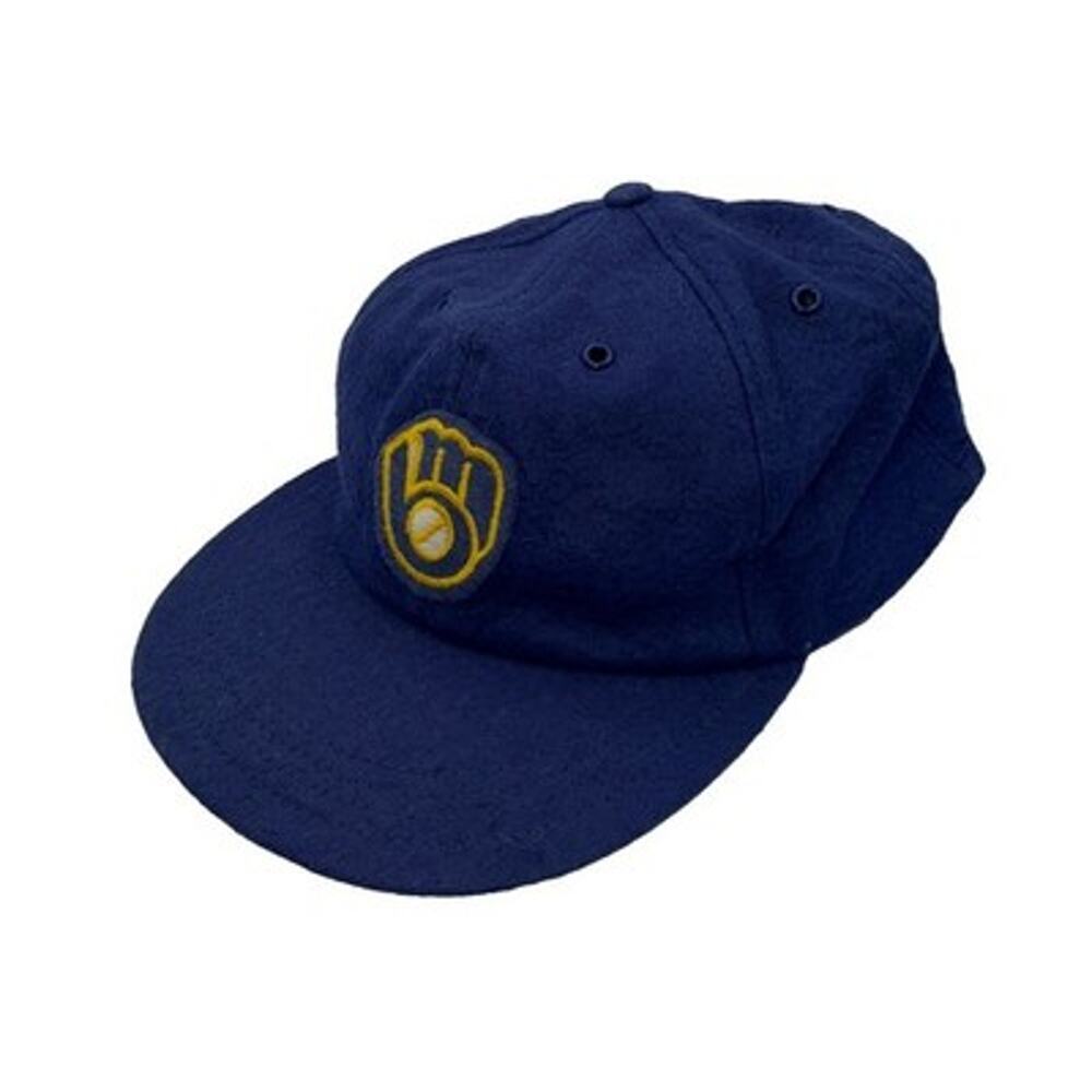 Size Large - Vintage 1980s Milwaukee Brewers Baseball Hat Cap - Wool MLB - Annco